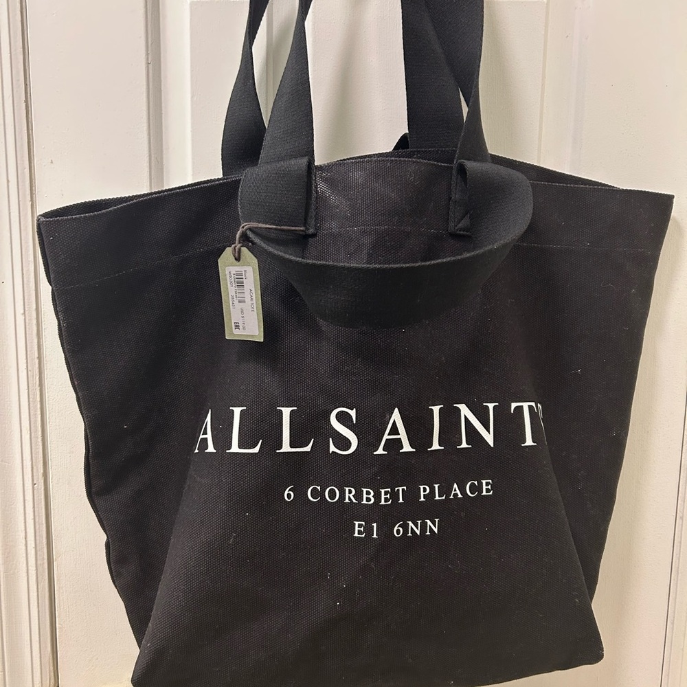All Saints Black Tote Bag